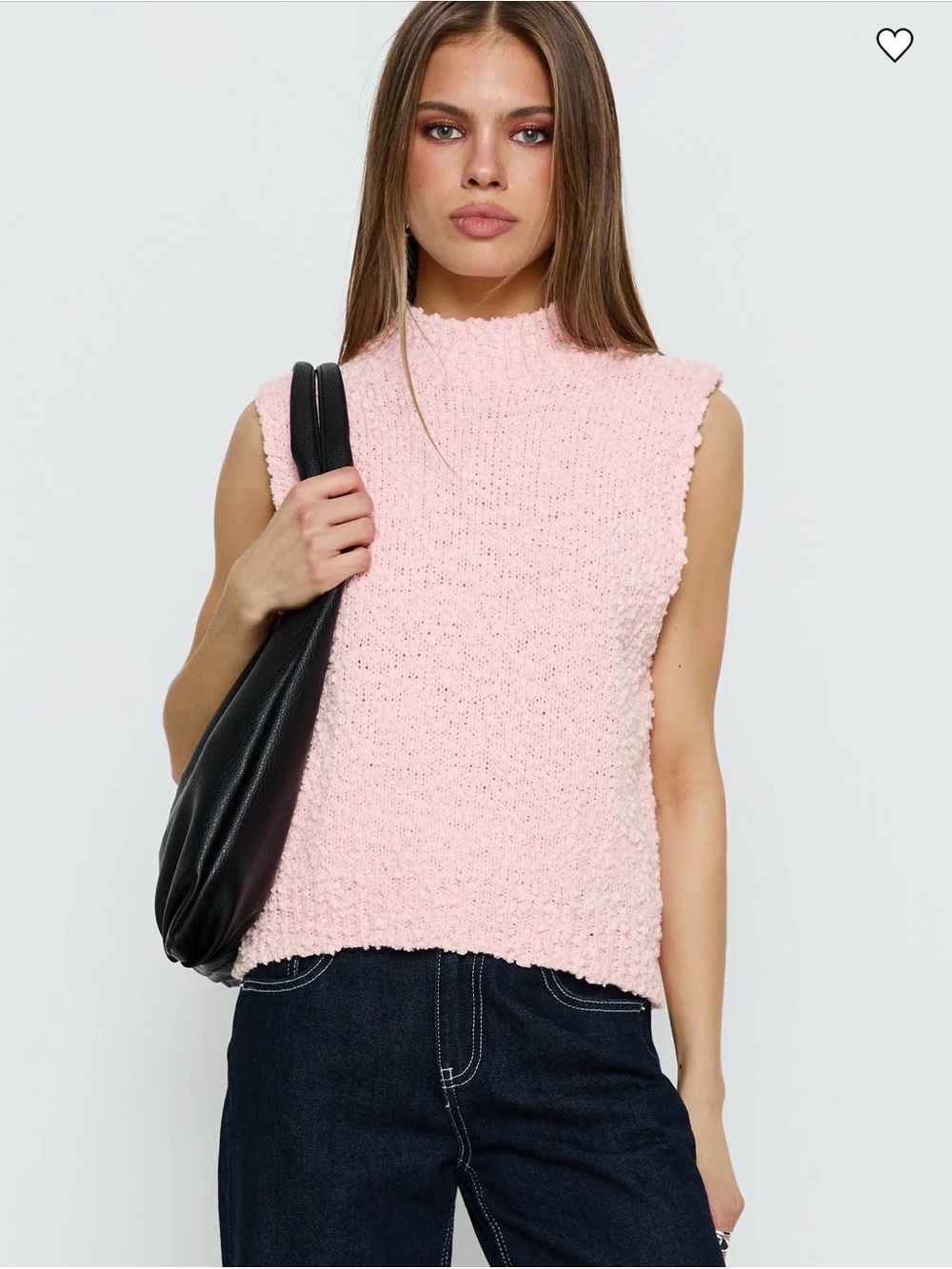 NWT Lanette High Neck Sleeveless Top Soft Pink -sz xs/s